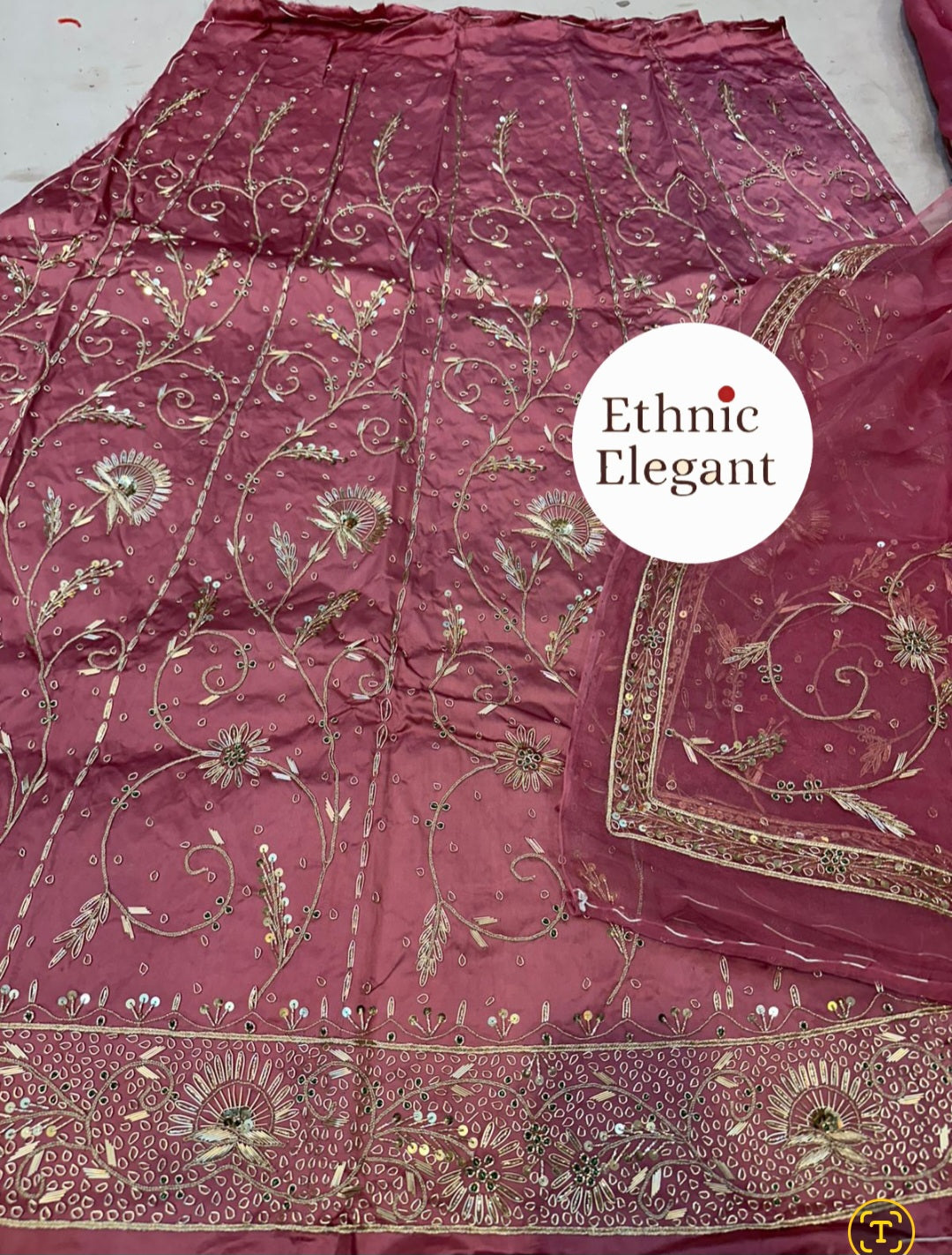 Bembar satin thakurji pure odhna heavy jardoji dabka work poshak