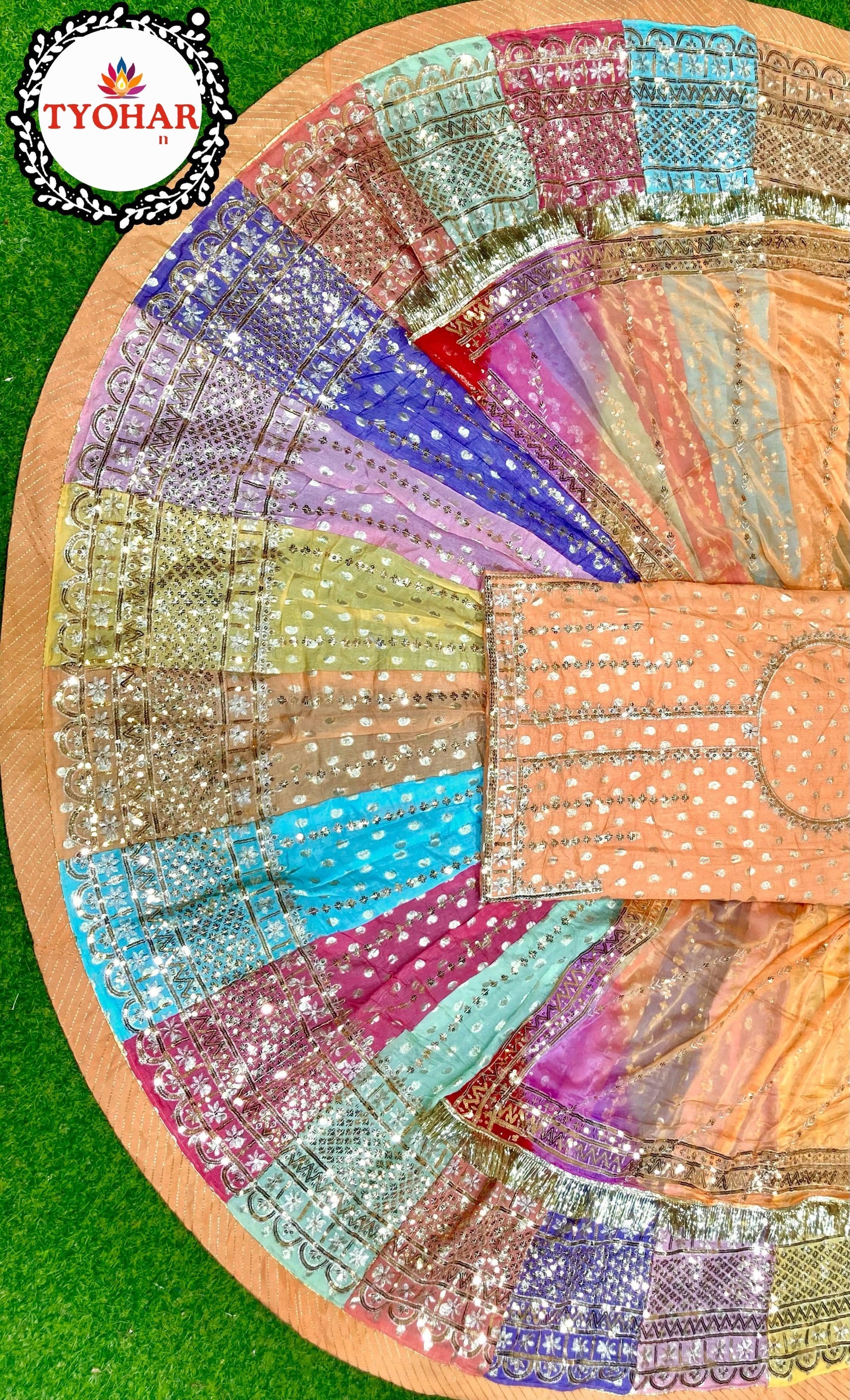 Boutique multicolor kali poshak