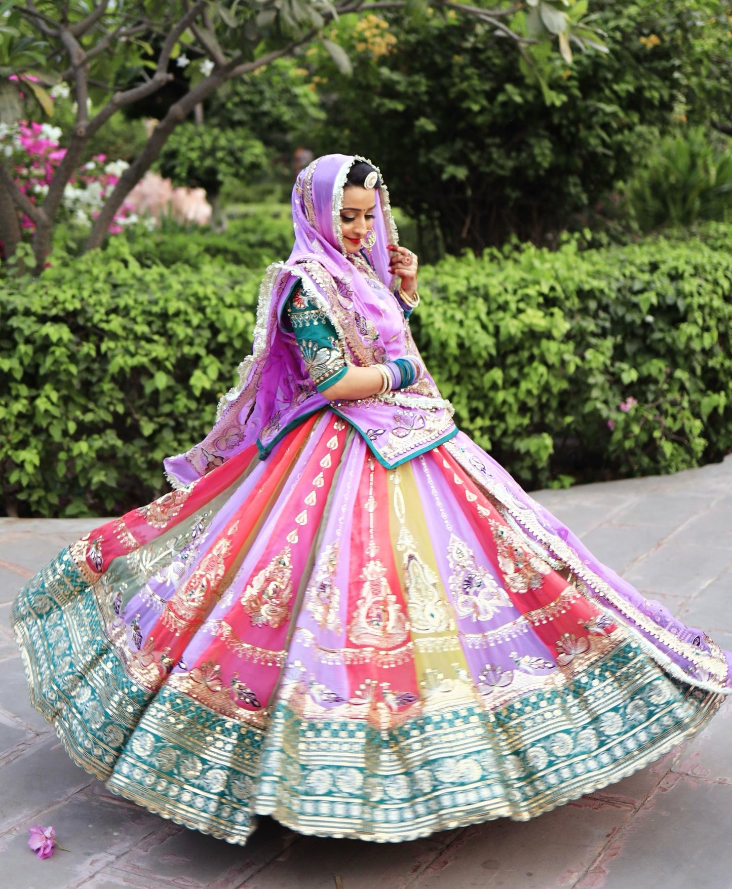 Elegant royal look Rajasthani poshak