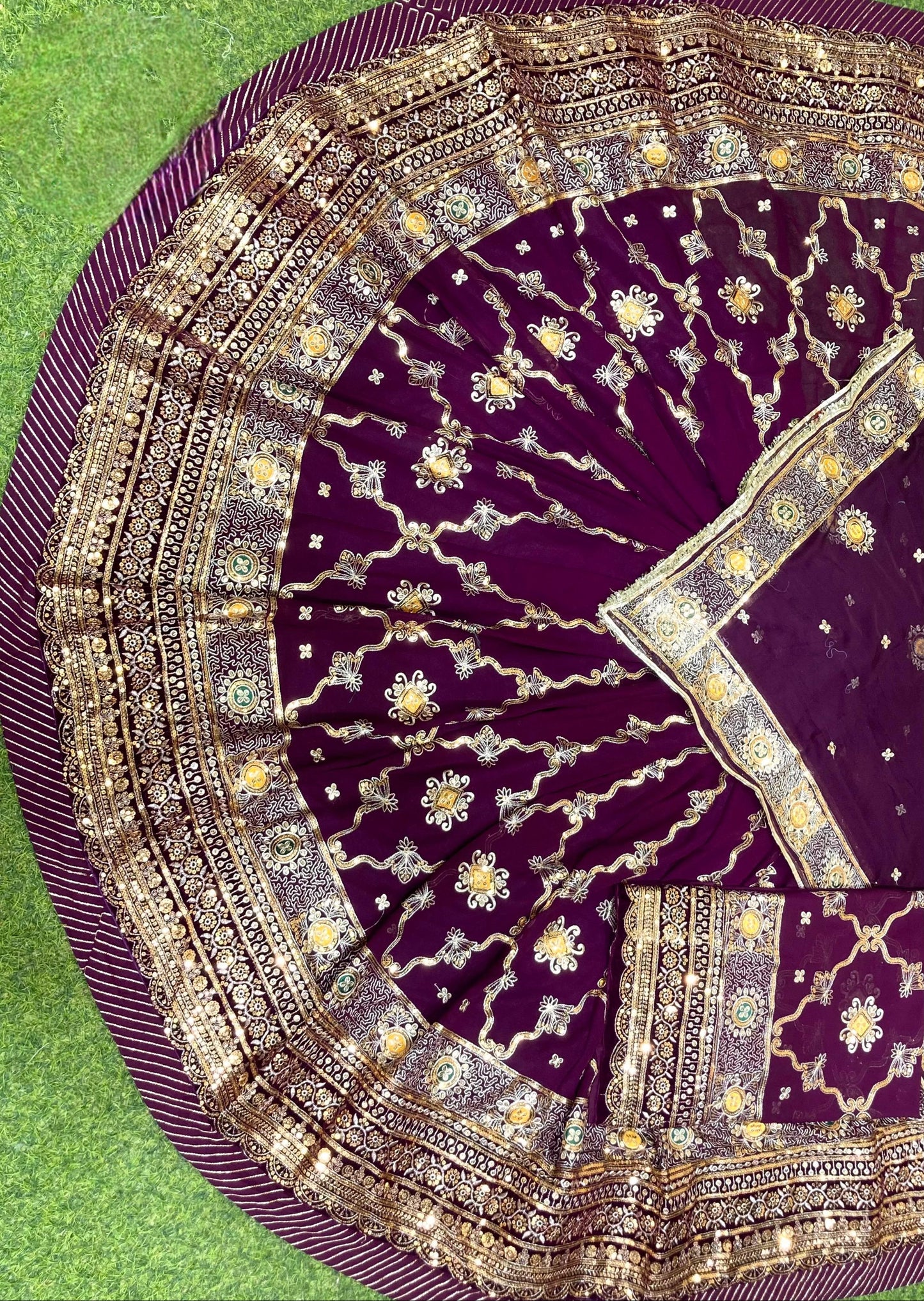 Designer 4-Meter Gher Rajasthani Poshak | Blooming Georgette, Fancy Kali & Sequence Work