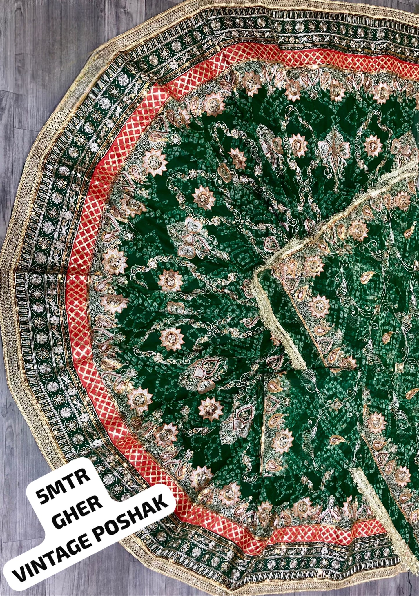 Royal Rajwadi VINTAGE STYLE Chunri Rajputi poshak