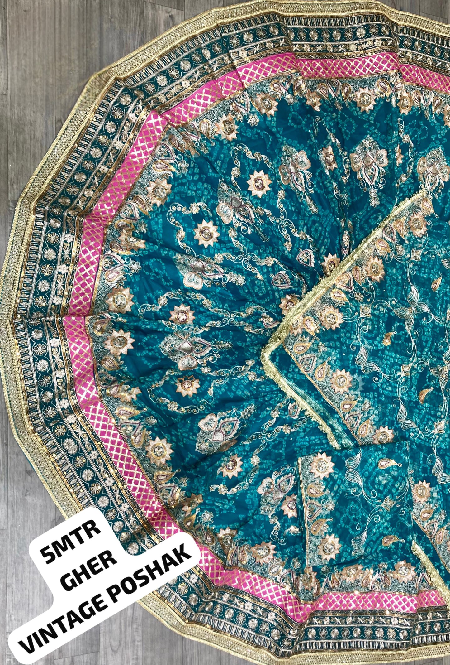 Royal Rajwadi VINTAGE STYLE Chunri Rajputi poshak