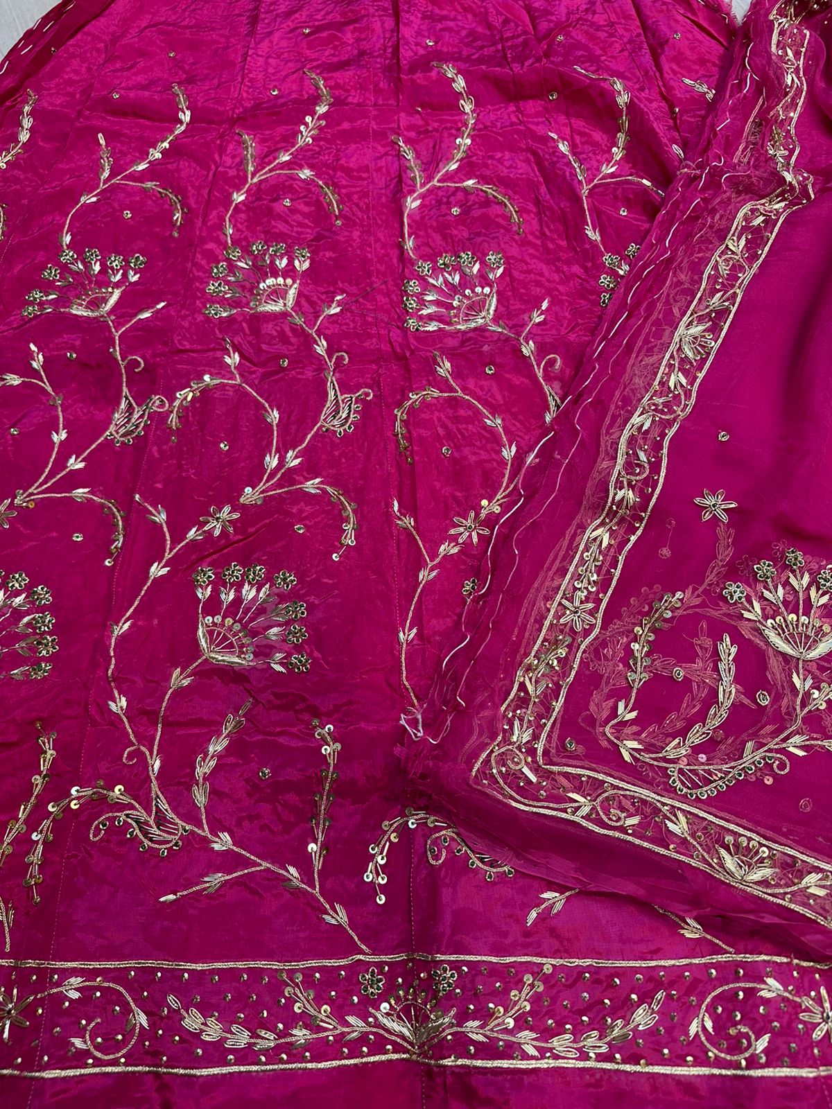 Heavy tissue  thakurji pure odhna heavy jardoji dabka work poshak*