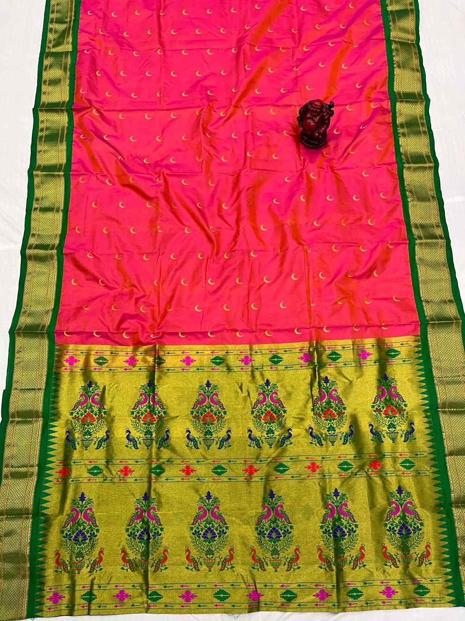 Chandrakor pure silk paithani Saree