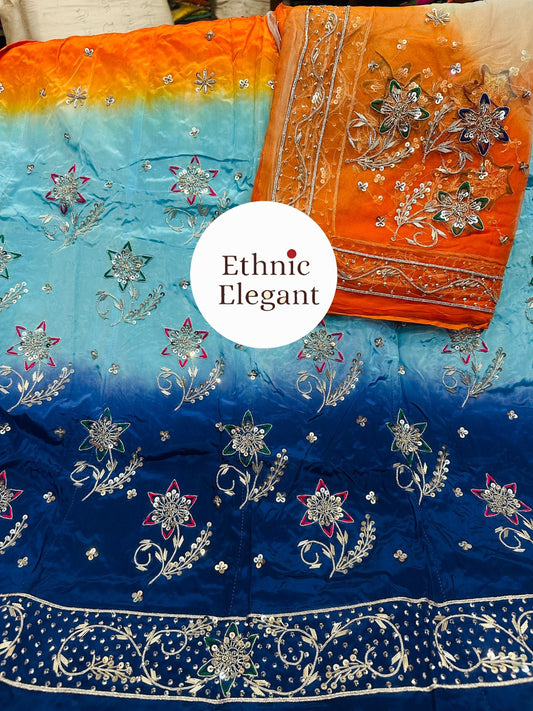 Natural Silk Thakurji Pure Odhna | Heavy Zardozi & Dabka Work Royal Rajwadi Poshak