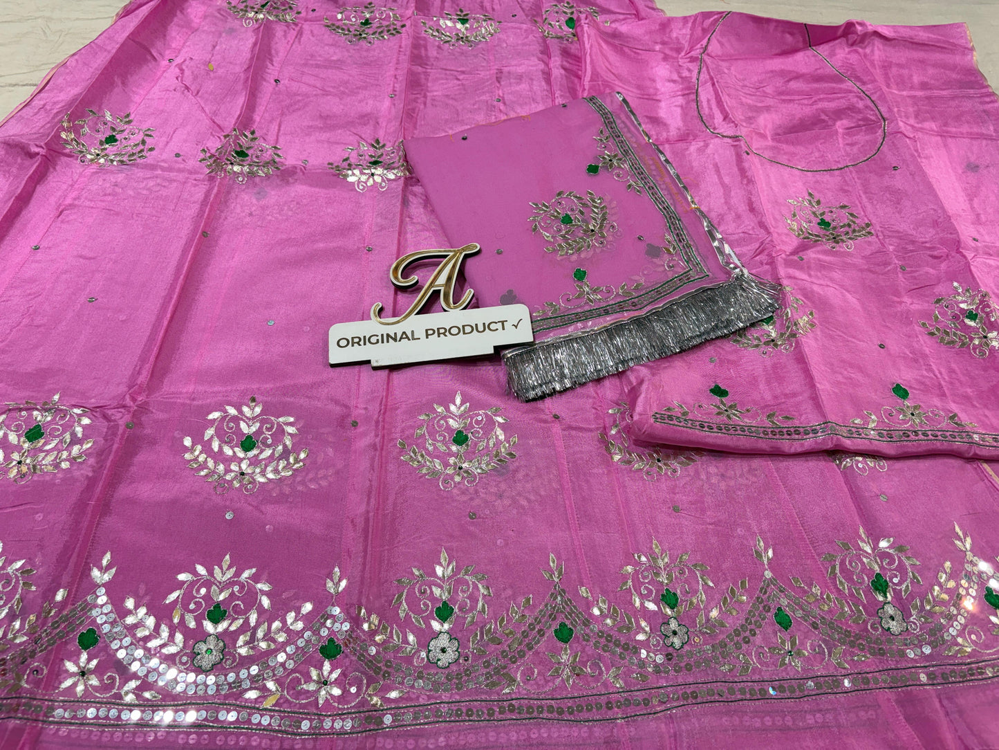 Upada crape thakurji pure odhna beautiful handwork elegant Rajputi poshak