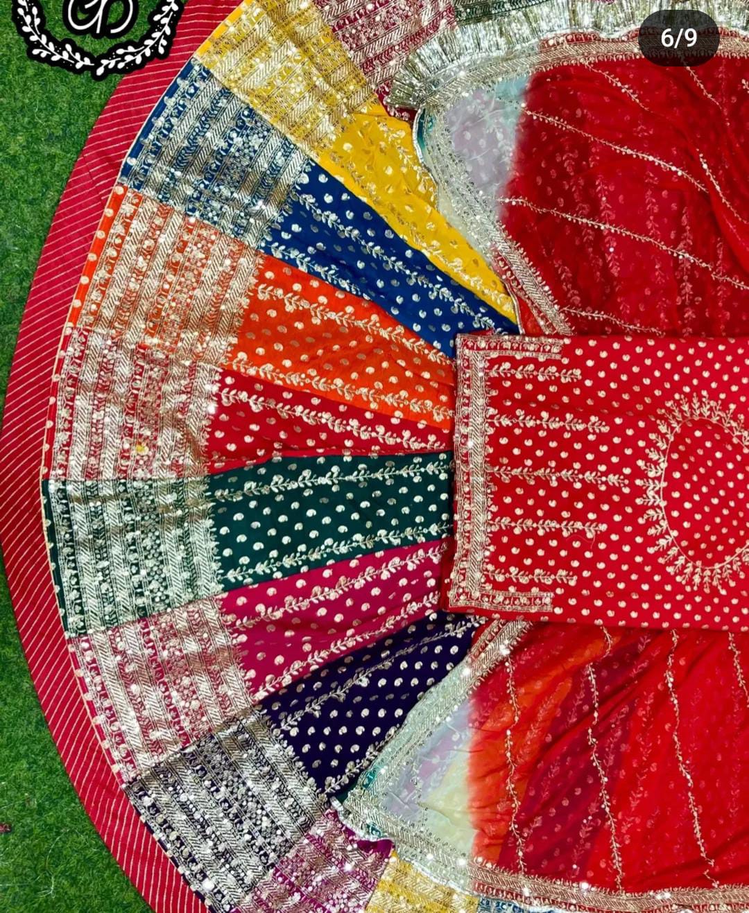 Traditional colorful Rajasthani poshak