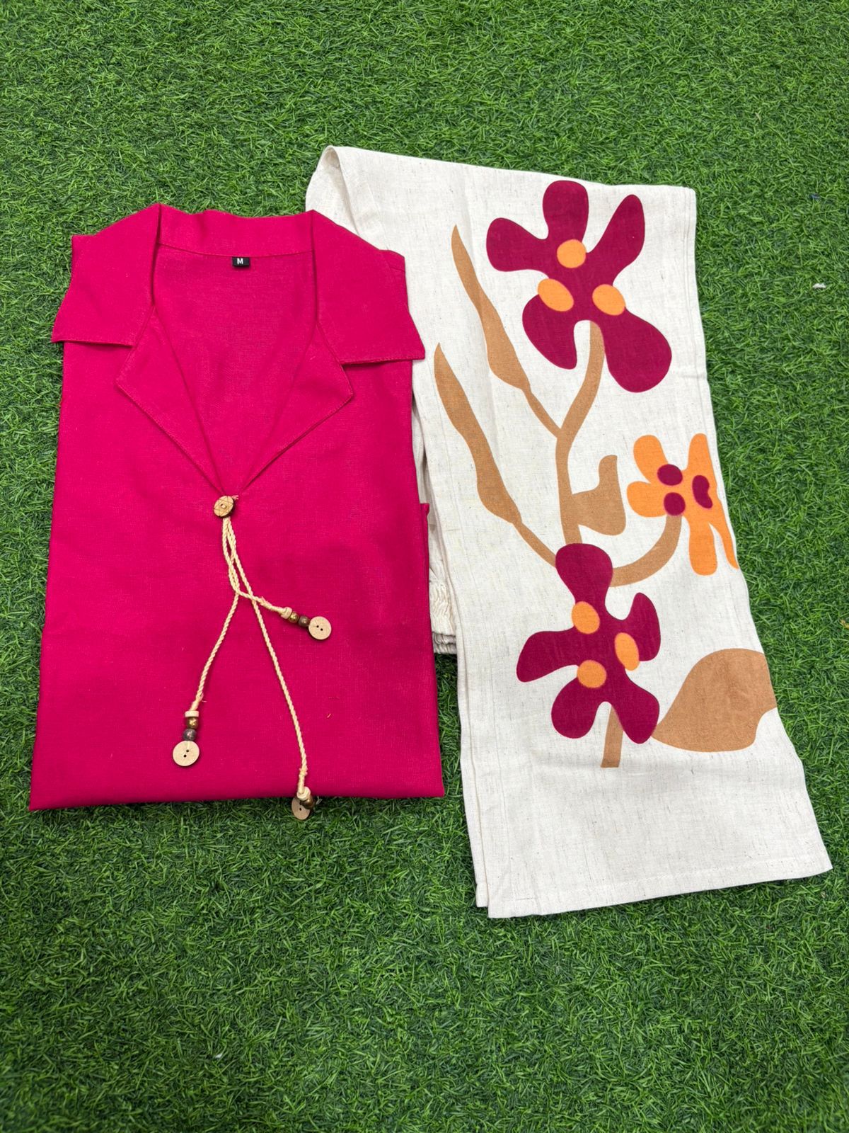 Beautiful Embroidery 2pcs pure cotton Partywear COD-SET Size- M.L.Xl.XXl.3XL*