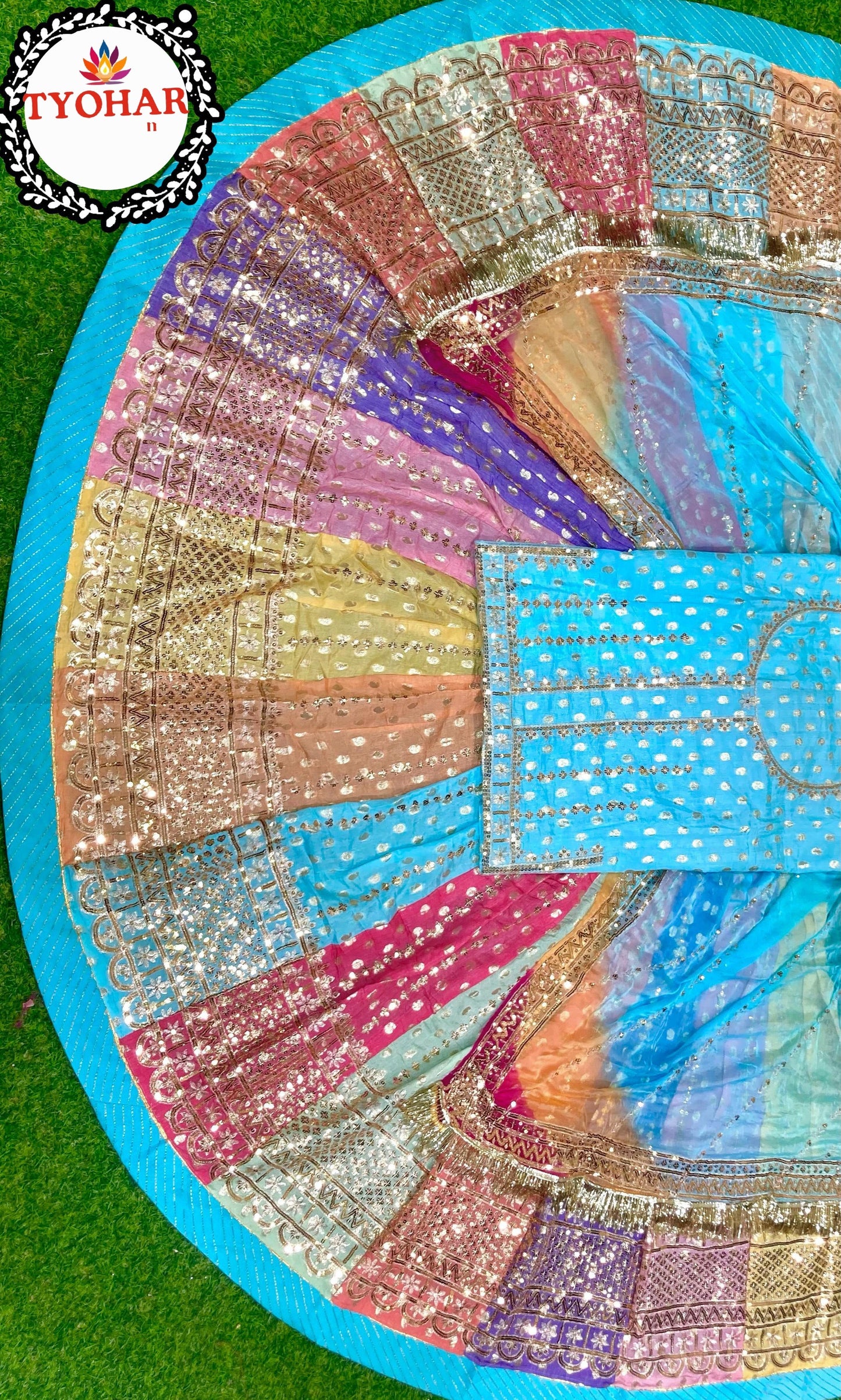 Boutique multicolor kali poshak