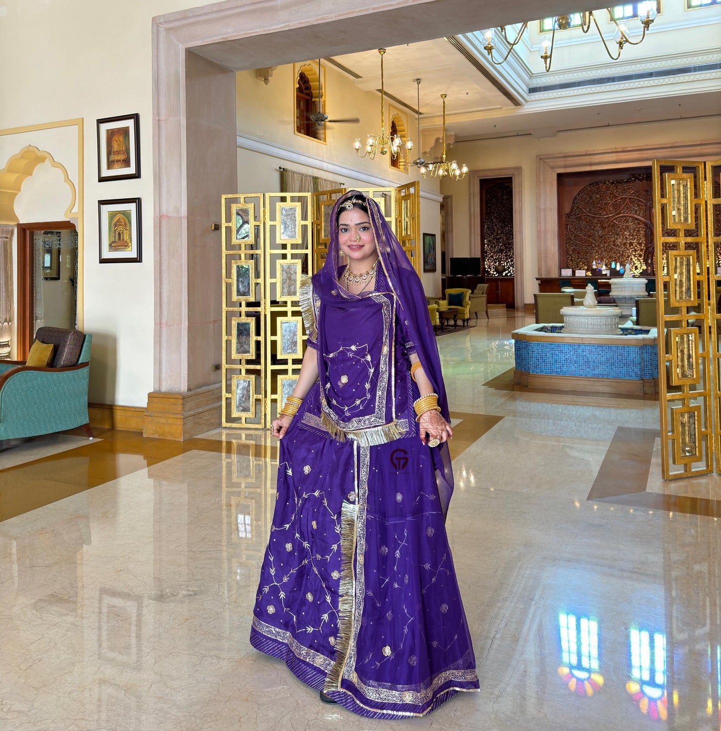 Elegant Partywear Rajasthani poshak