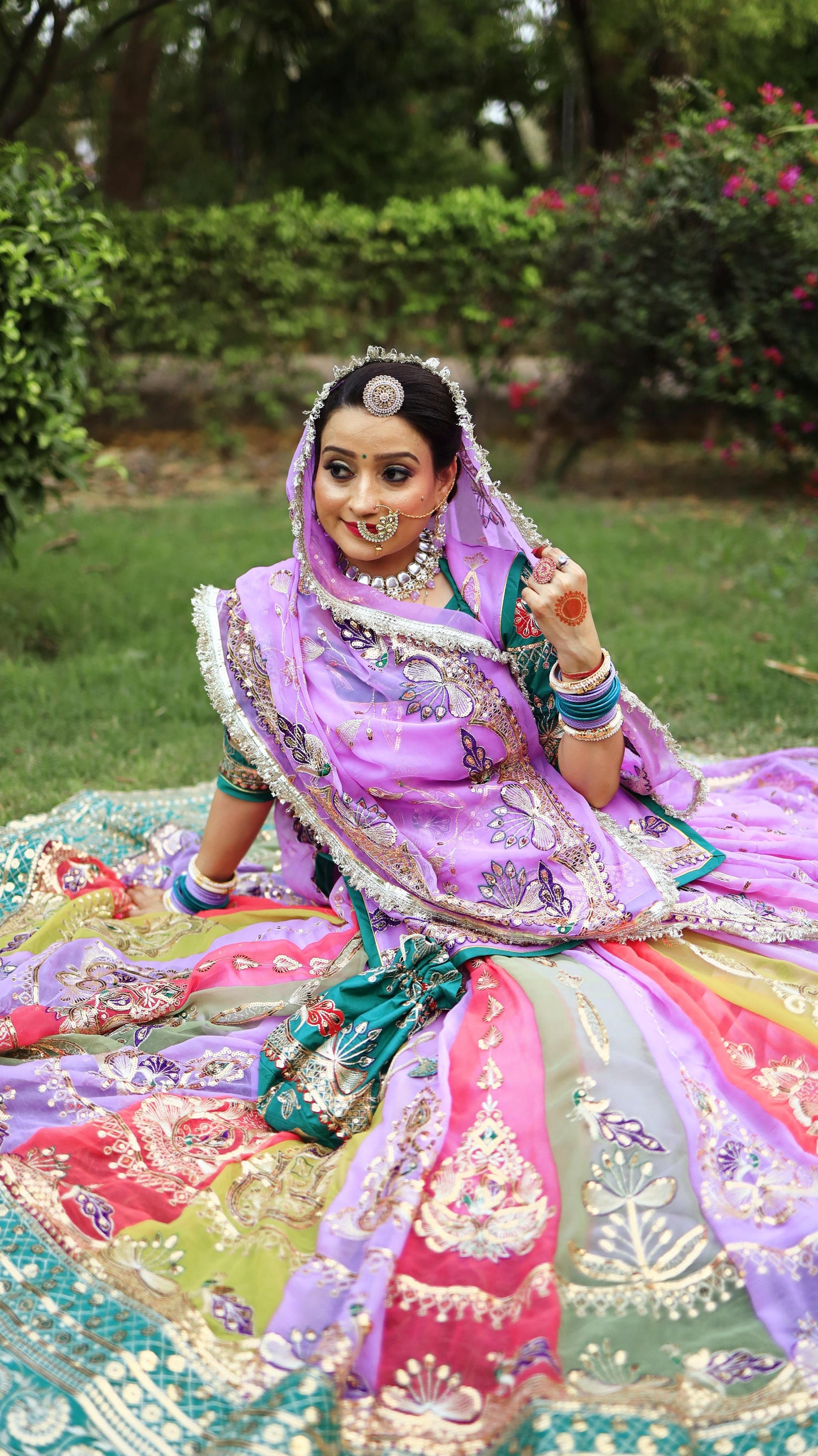 Elegant royal look Rajasthani poshak