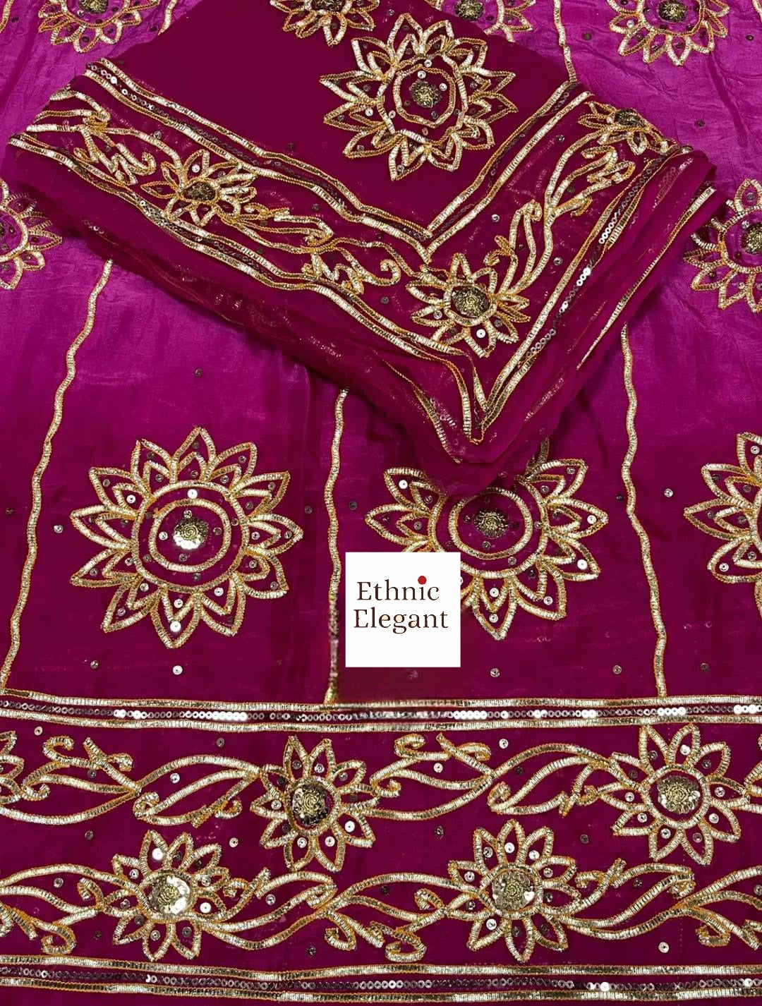 Upada silk pure odhna elegant Partywear Rajasthani poshak