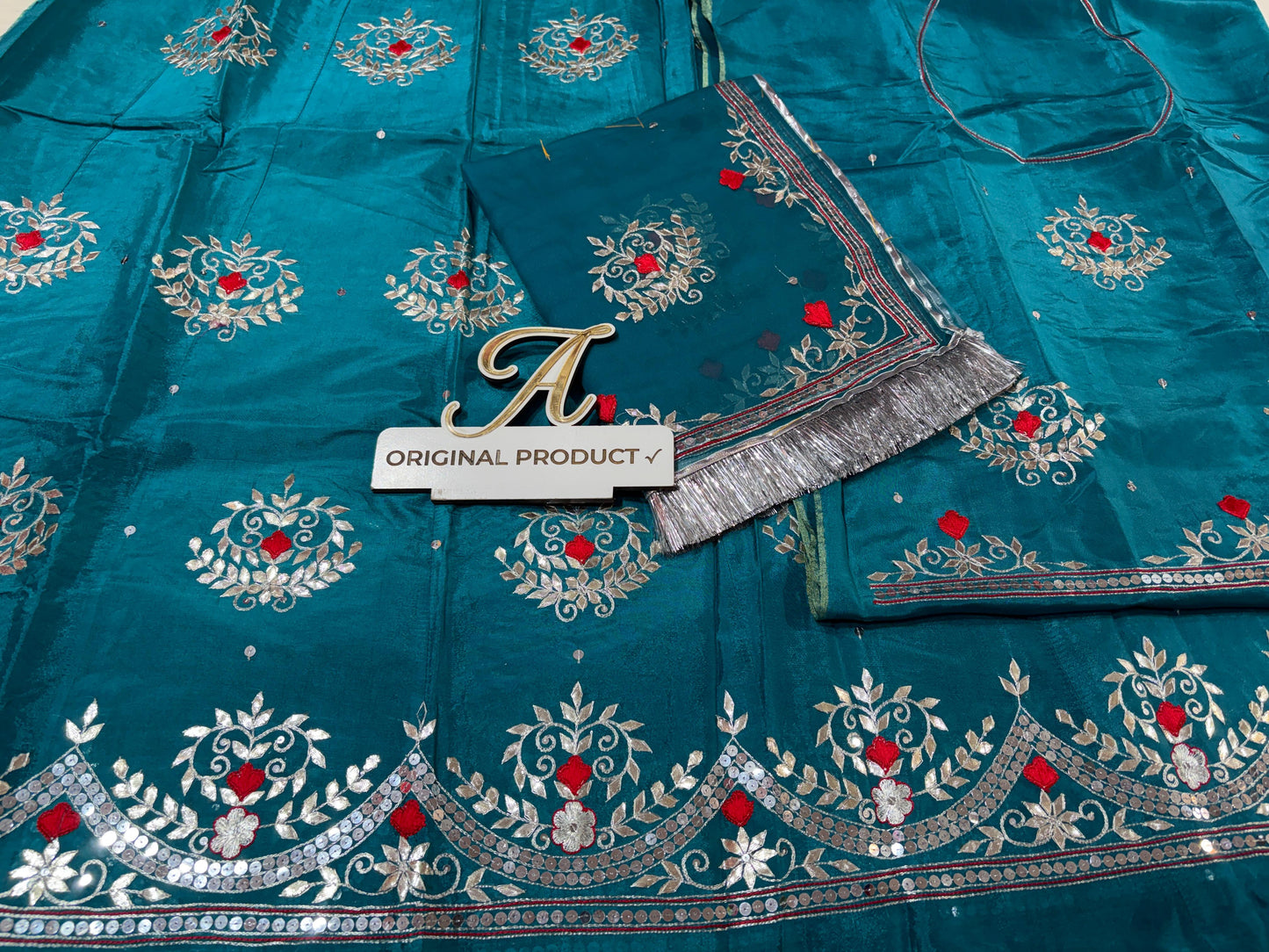 Upada crape thakurji pure odhna beautiful handwork elegant Rajputi poshak