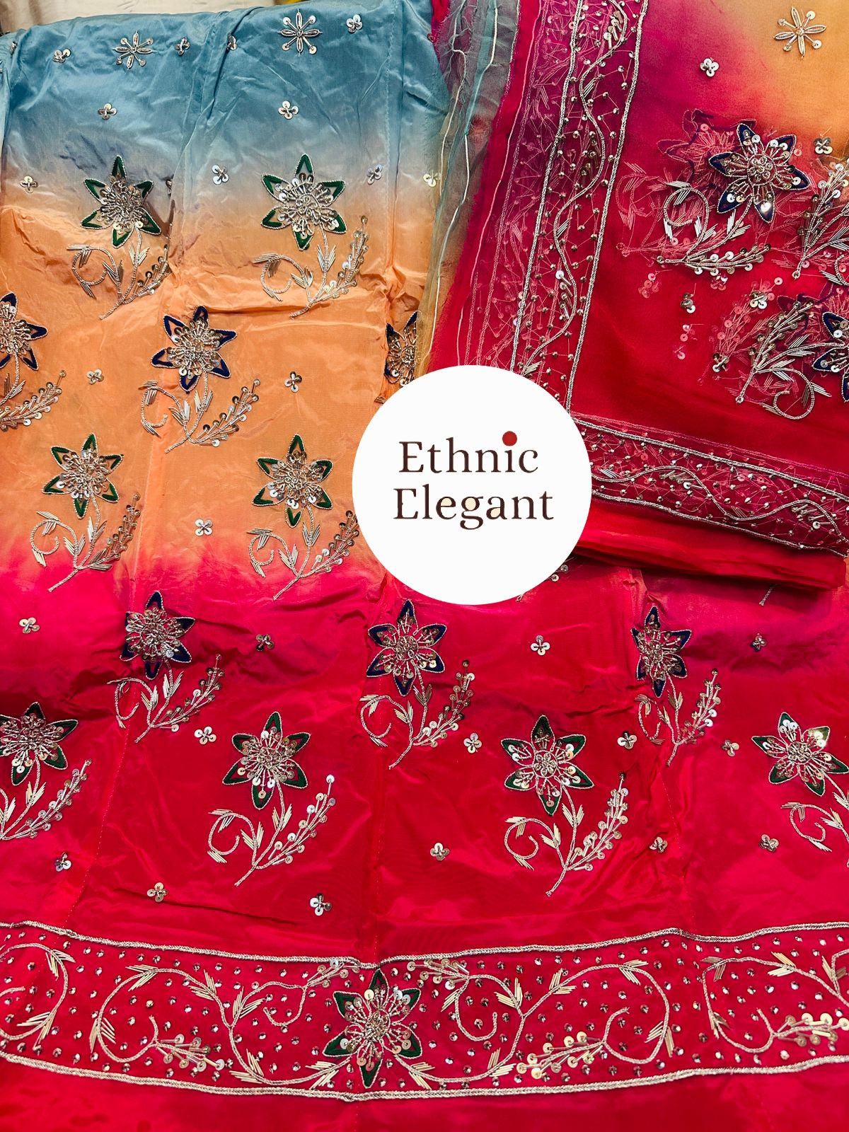 Natural Silk Thakurji Pure Odhna | Heavy Zardozi & Dabka Work Royal Rajwadi Poshak