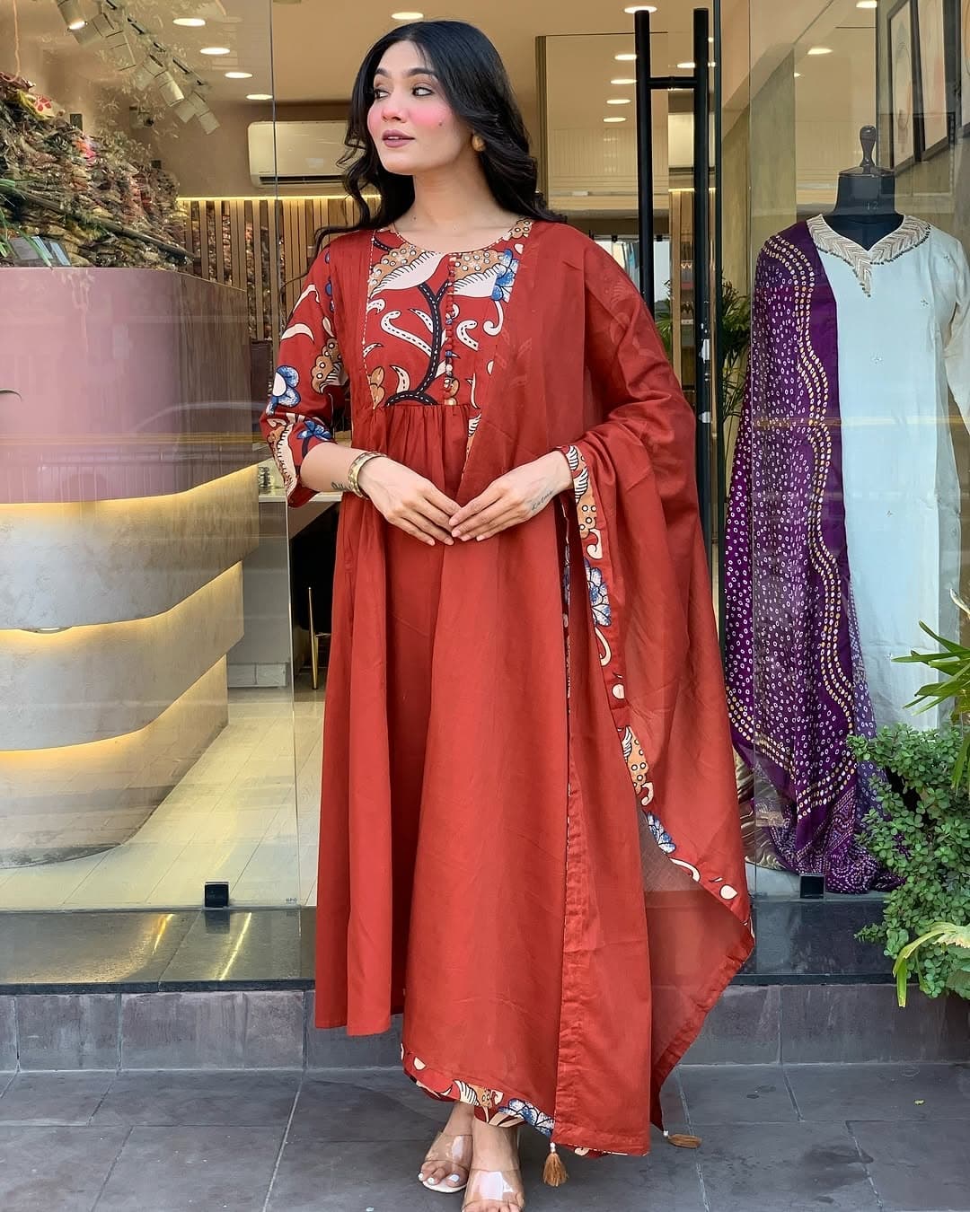 Elegant Partywear Kurti pant set  Size: *M/38, L/40, XL/42, XXL/44,XXXl/46*