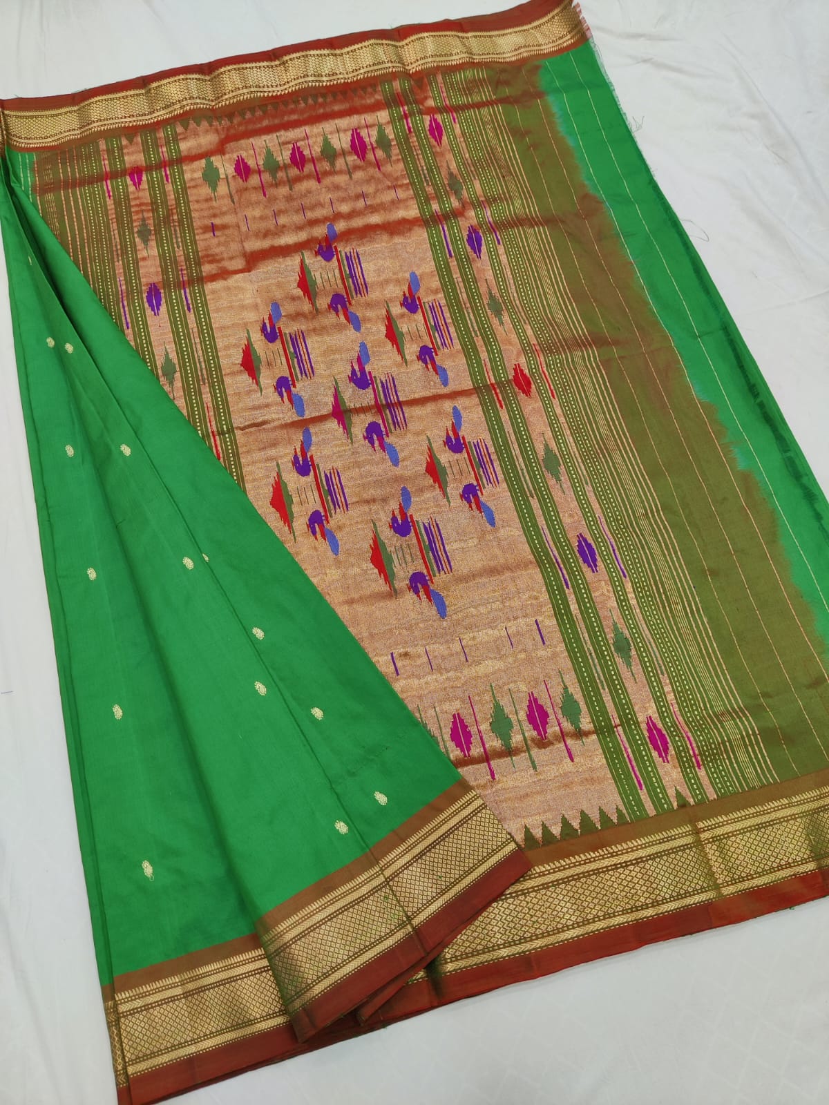 Traditional Yeola pure silk paithani Saree