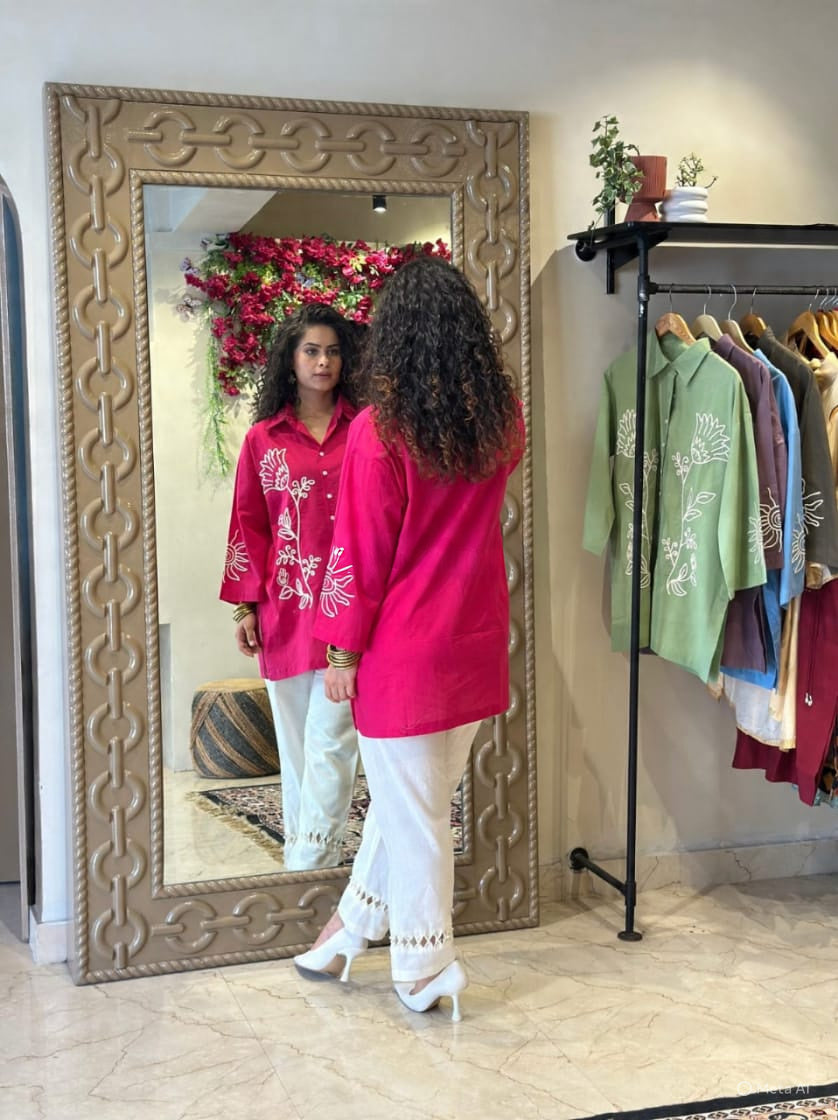 Elegant heavy Embroidery work top & pent set Size L M XL XXL