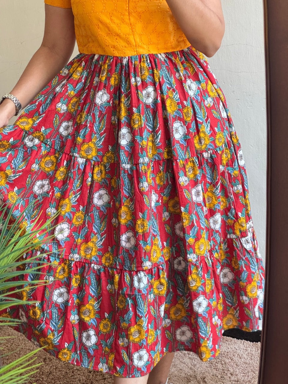 Beautiful cotton hakoba  pattern dress size 38 40 42 44