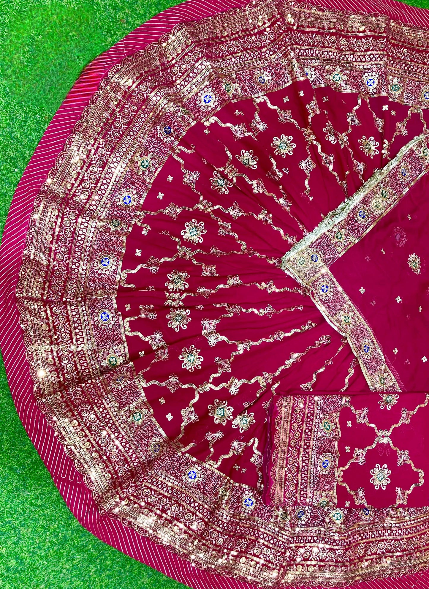 Designer 4-Meter Gher Rajasthani Poshak | Blooming Georgette, Fancy Kali & Sequence Work