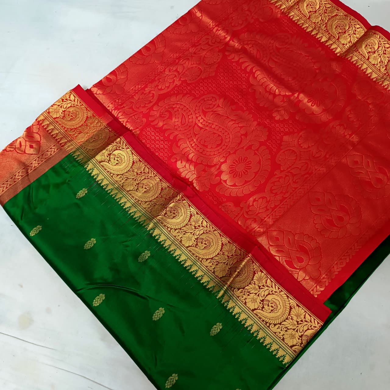 Kohinoor kanjivaram pure silk paithani Saree