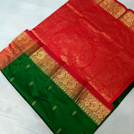Kohinoor kanjivaram pure silk paithani Saree