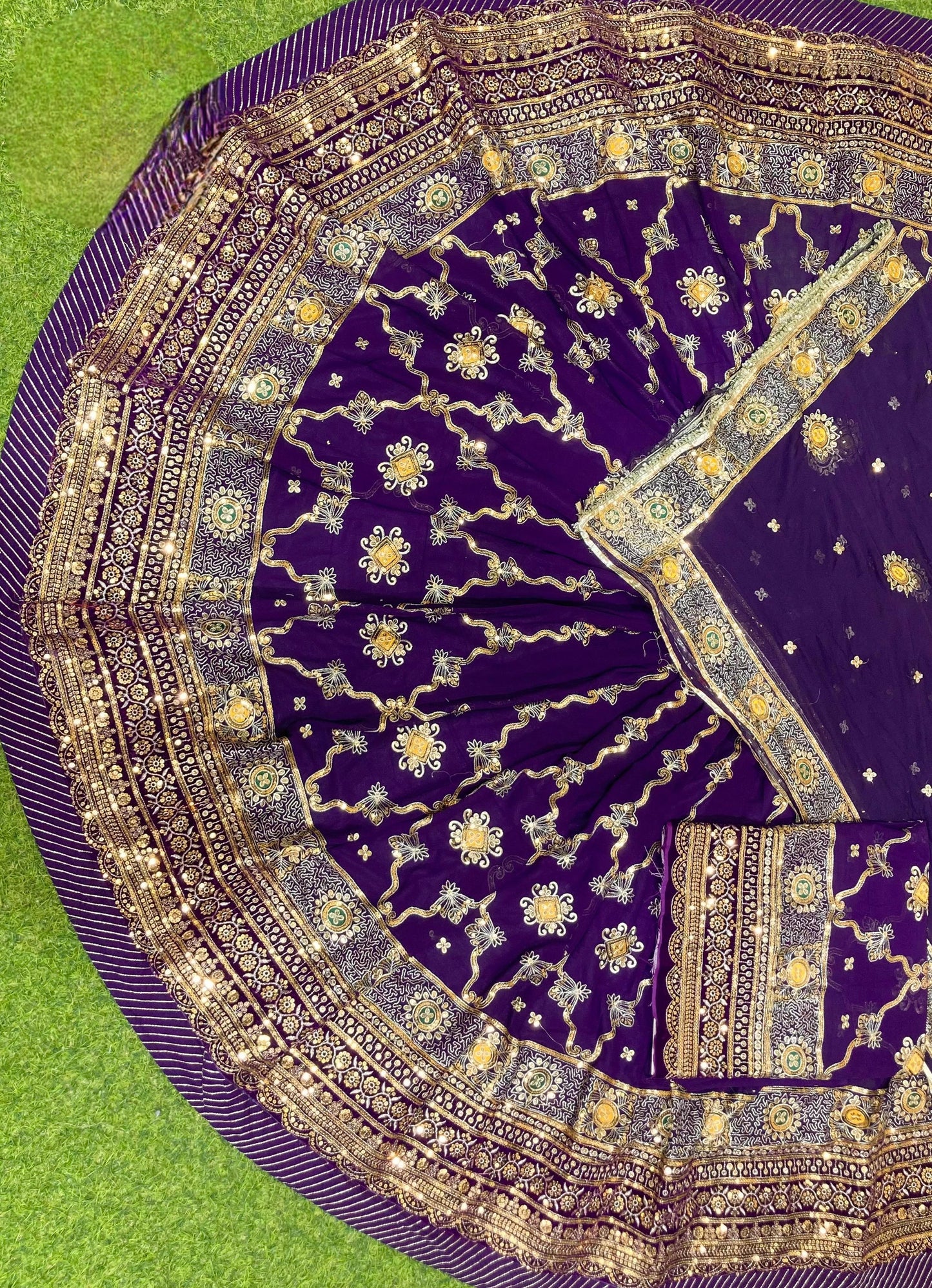 Designer 4-Meter Gher Rajasthani Poshak | Blooming Georgette, Fancy Kali & Sequence Work