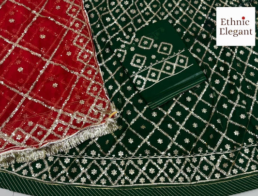 Half Pure Rajputi Poshak | Traditional Rajasthani Wedding & Cultural Dress