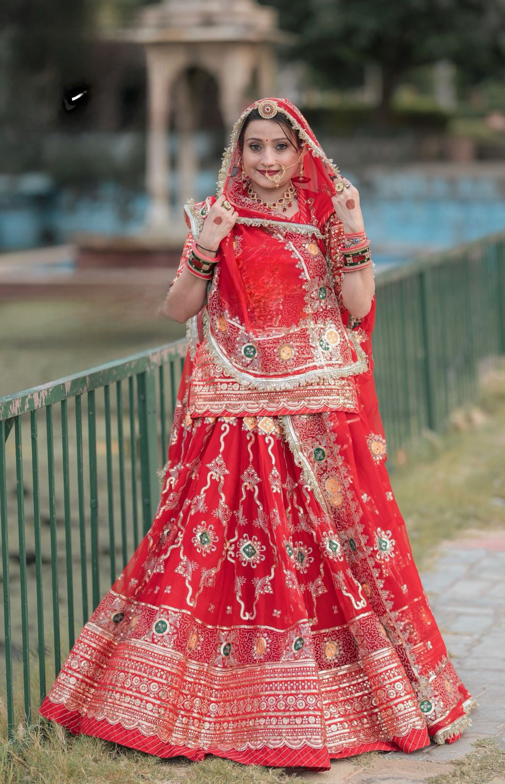 Designer 4-Meter Gher Rajasthani Poshak | Blooming Georgette, Fancy Kali & Sequence Work