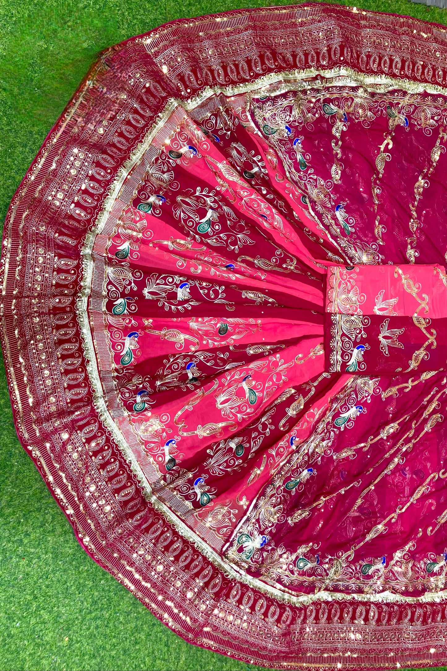 Royal Designer Rajputi Poshak with 4.5 MTR Full Gher Lehenga