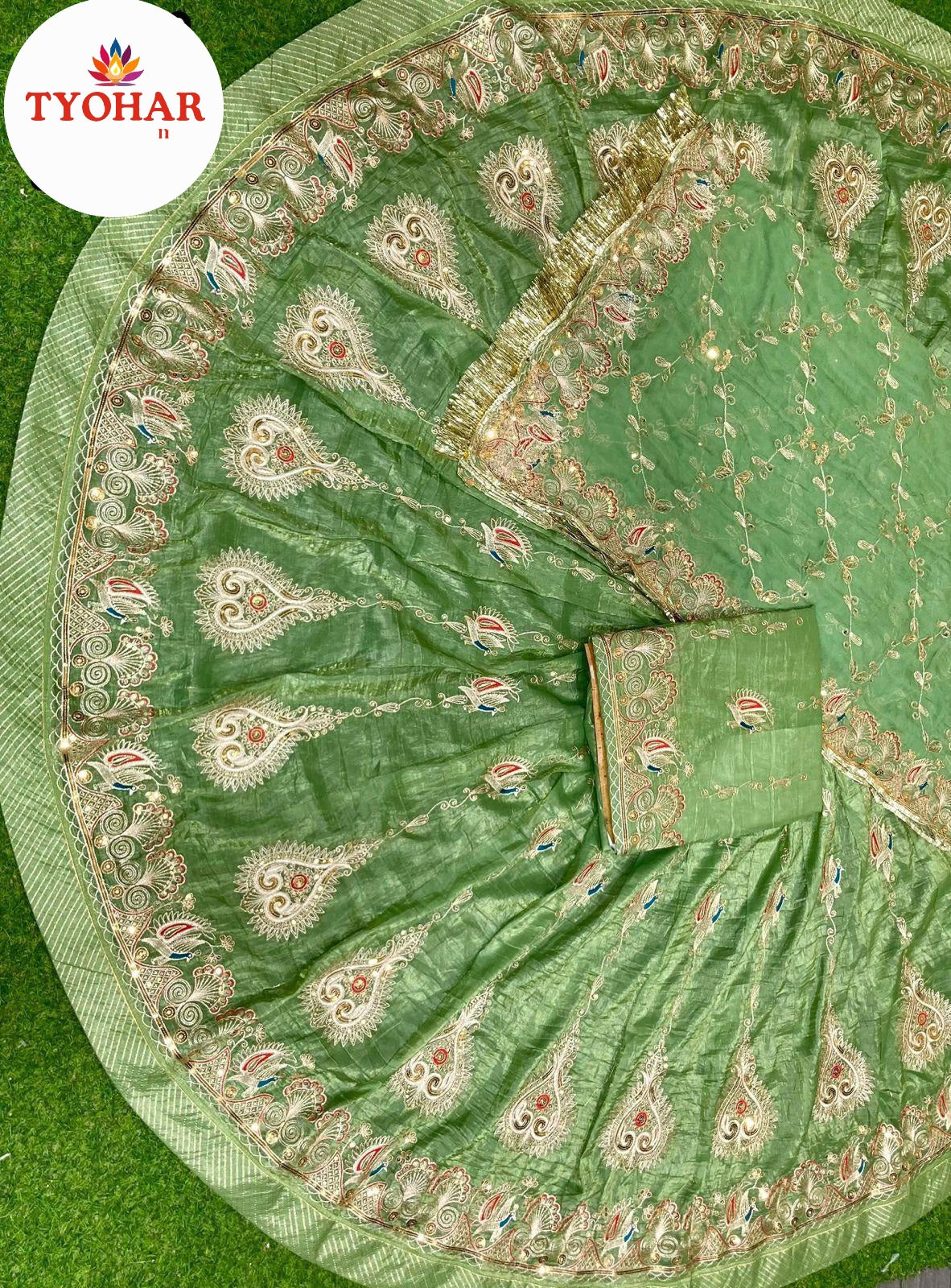 Royal look Handwork Rajputi poshak