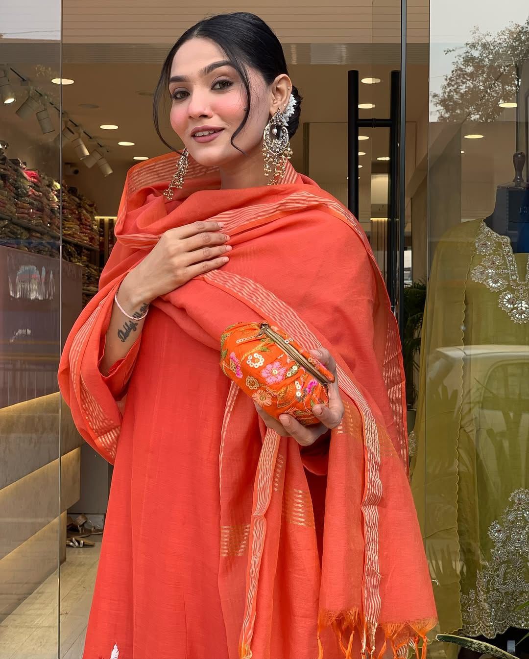 Elegant Partywear cotton kurti set Size- M-38/L-40/Xl- 42/XXL- 44,