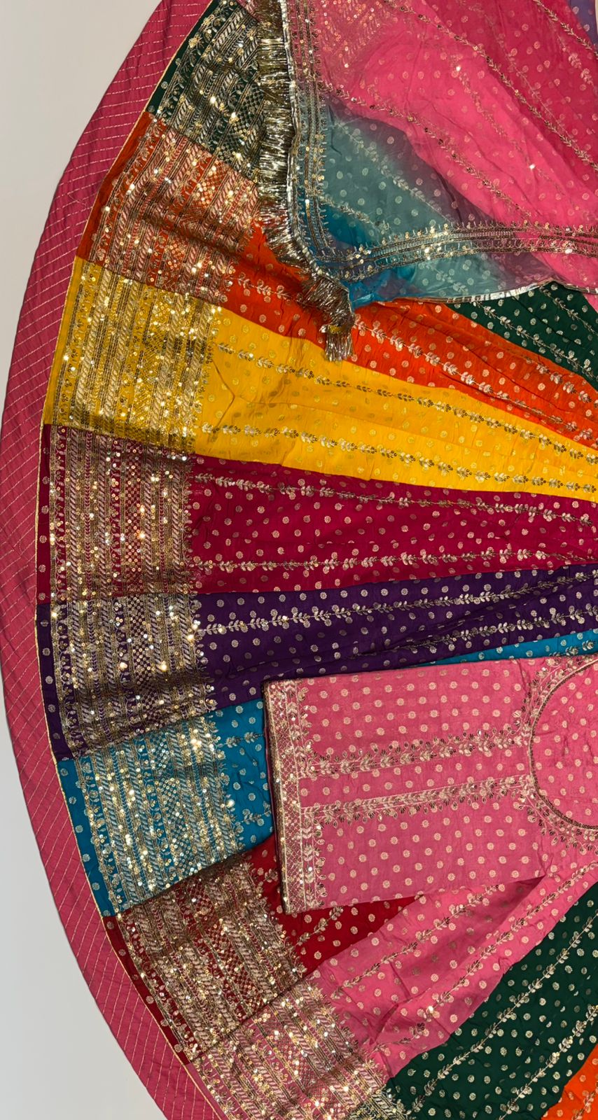 Traditional Multicolour royal Rajasthani poshak  code:kk