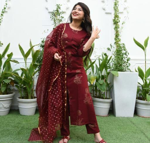 Elegant kurti with pant & duppata