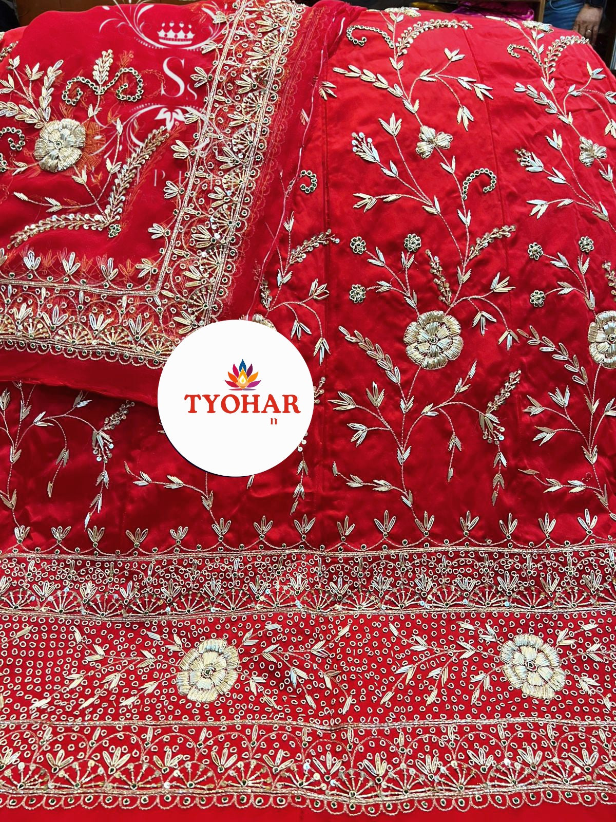 Heavy Bembar satin designer Rajasthani poshak