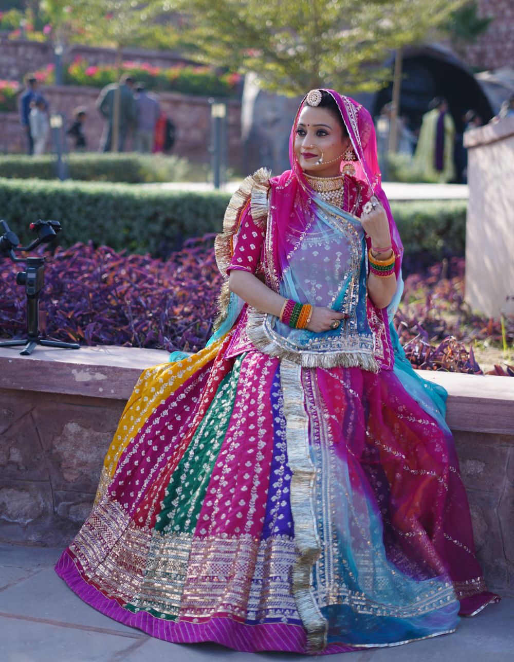 Traditional Multicolour royal Rajasthani poshak  code:kk