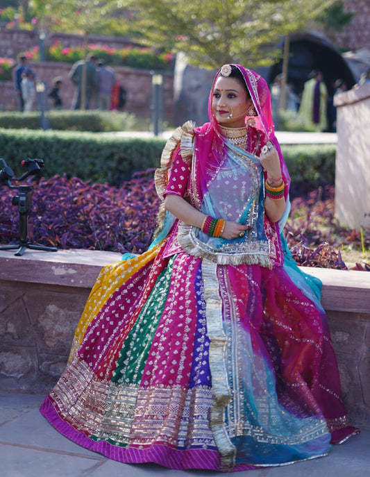 Traditional Multicolour royal Rajasthani poshak  code:kk