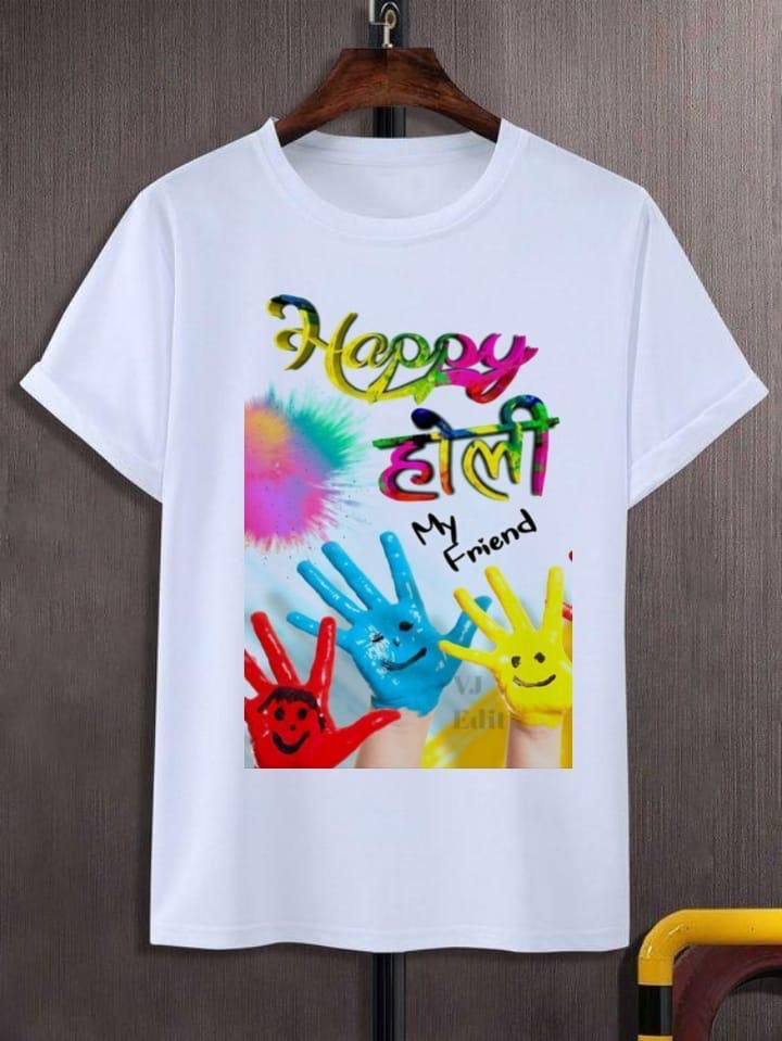 Trendy holi printed T shirt