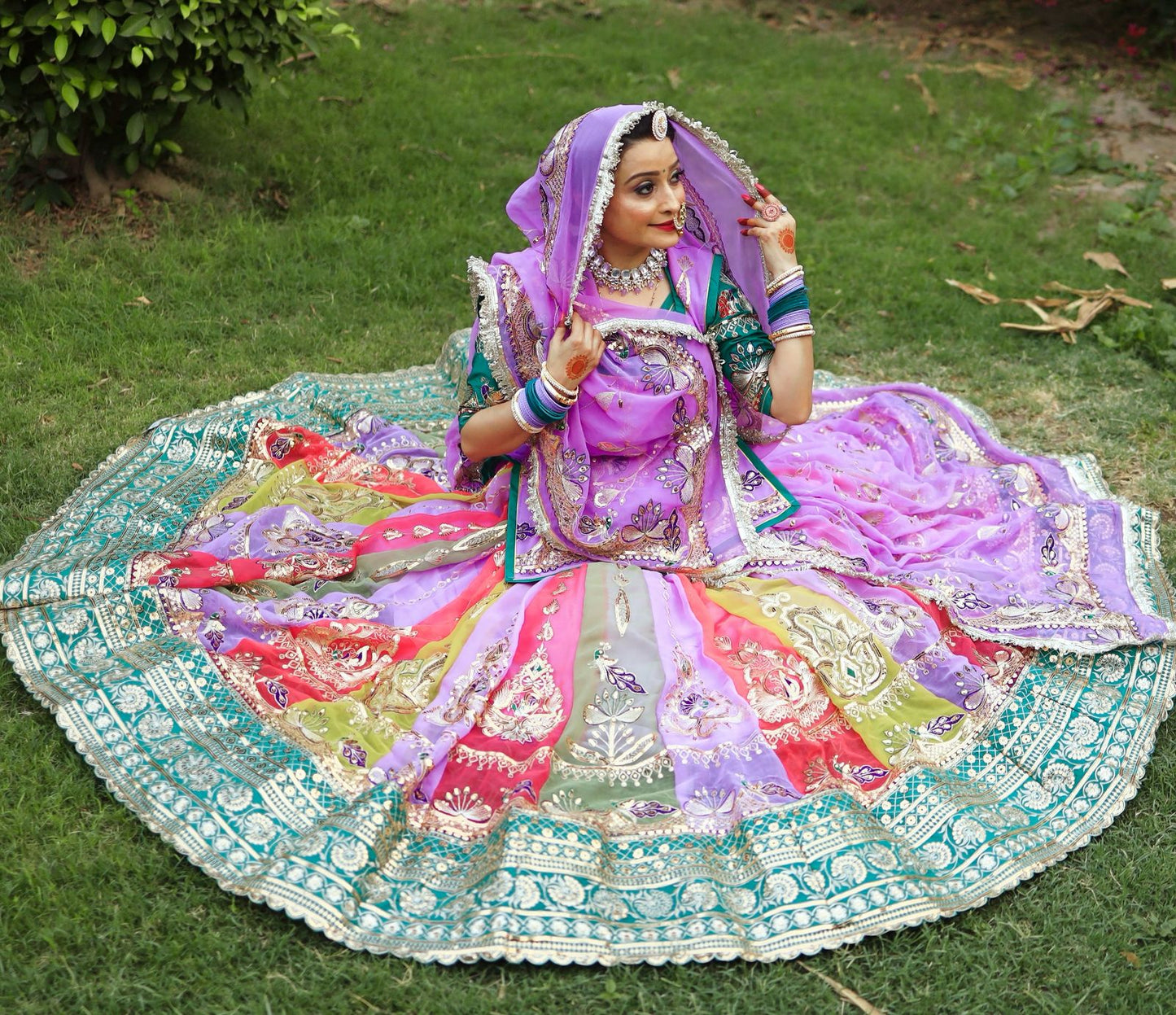 Elegant royal look Rajasthani poshak