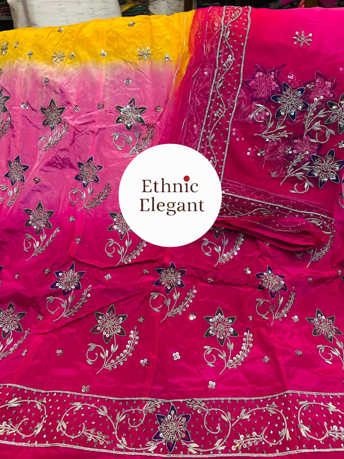 Natural Silk Thakurji Pure Odhna | Heavy Zardozi & Dabka Work Royal Rajwadi Poshak