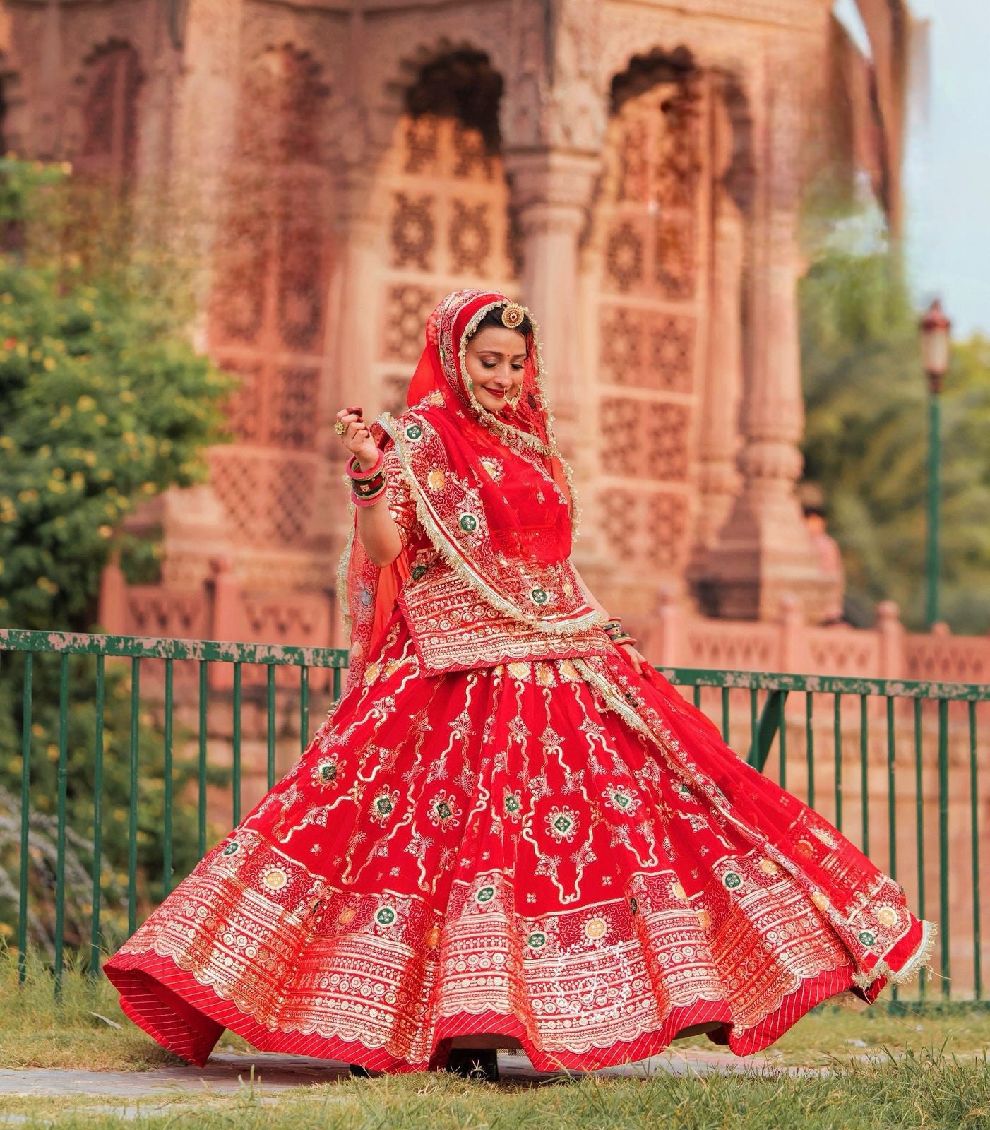 Designer 4-Meter Gher Rajasthani Poshak | Blooming Georgette, Fancy Kali & Sequence Work