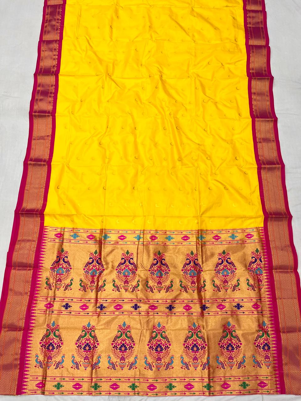 Pure Silk Powerloom Kadiyal Paithani saree