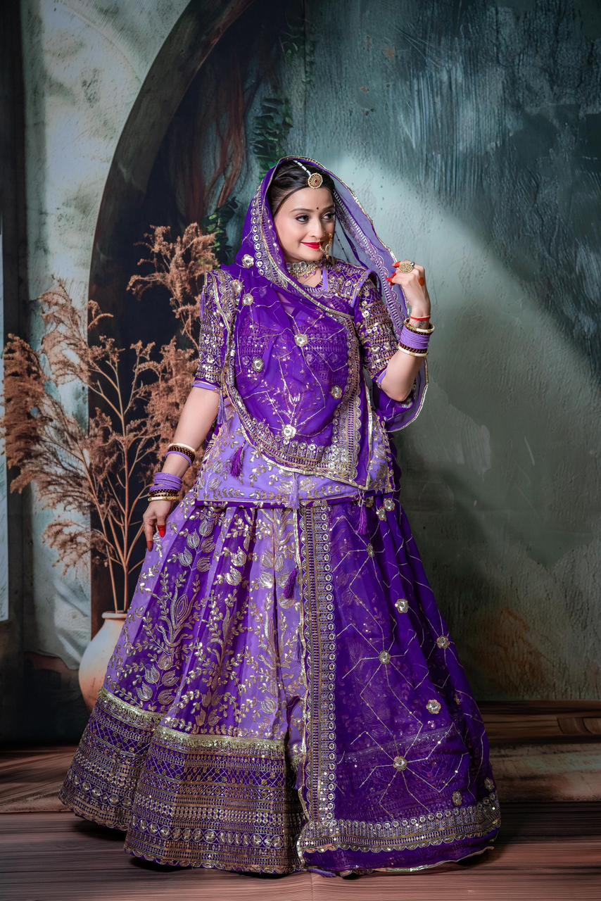 Boutique Designer 5 Meter Ghera Royal Poshak – A Timeless Blend of Tradition and Elegance