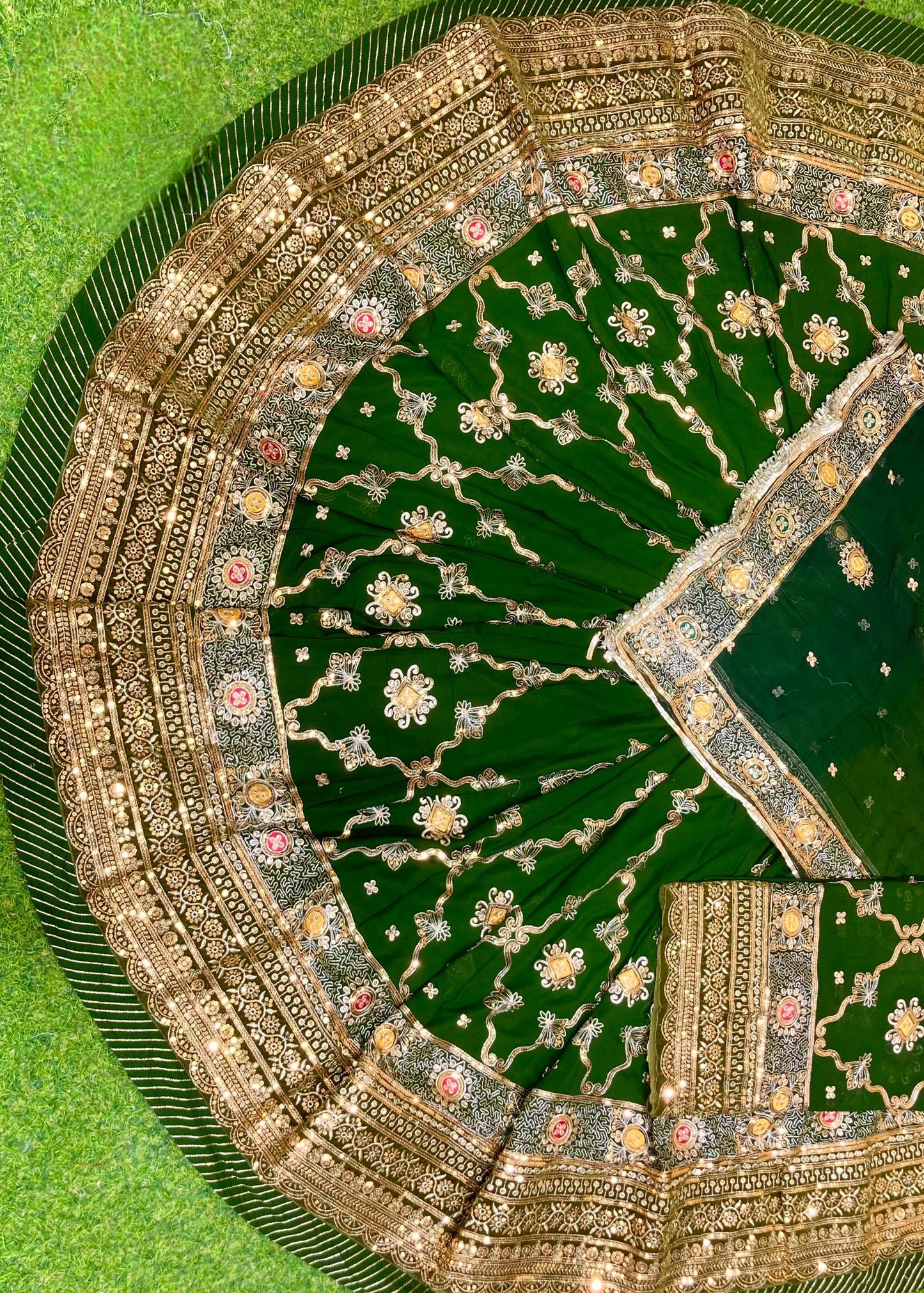 Designer 4-Meter Gher Rajasthani Poshak | Blooming Georgette, Fancy Kali & Sequence Work