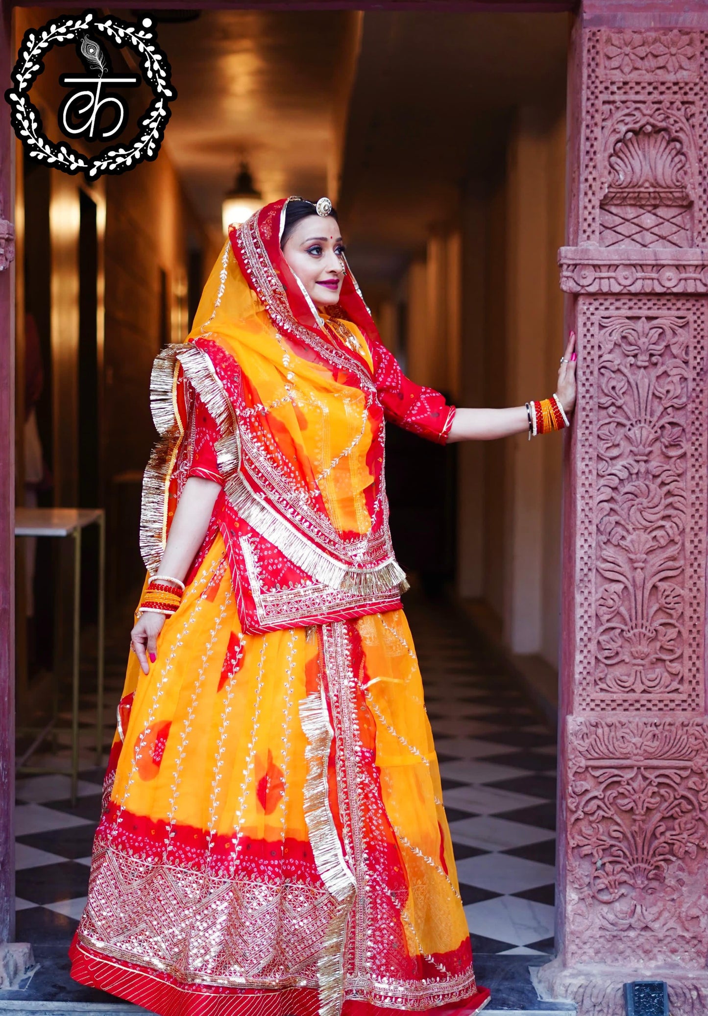 Traditional beautiful Rajasthani piliya poshak