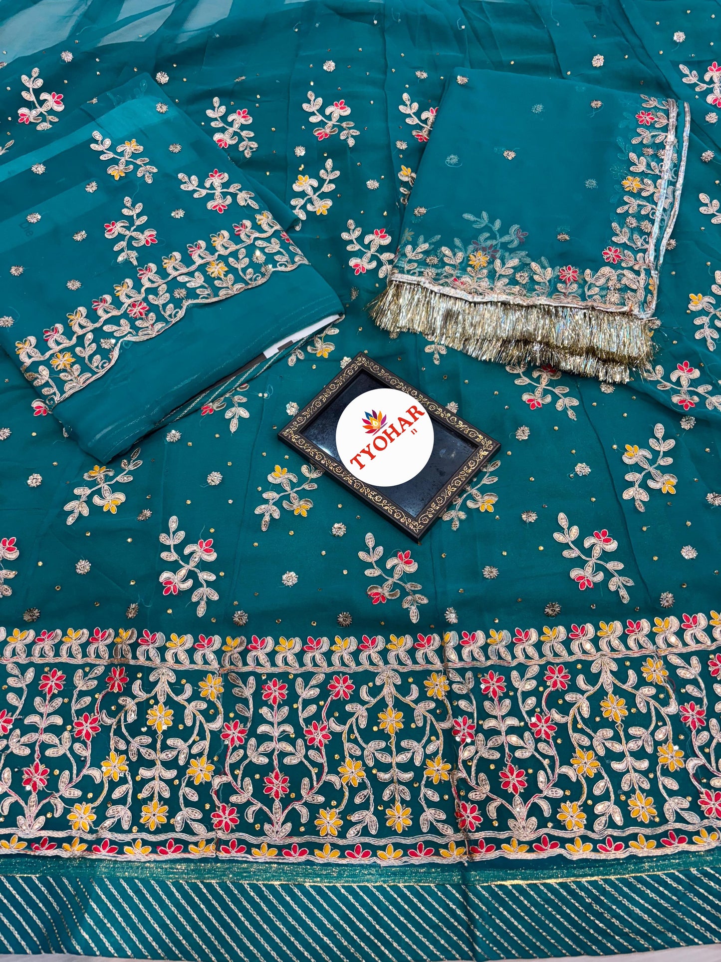 Halfpure Elegant Partywear Rajasthani Poshak | Heavy Boutique Collection (code:mk)