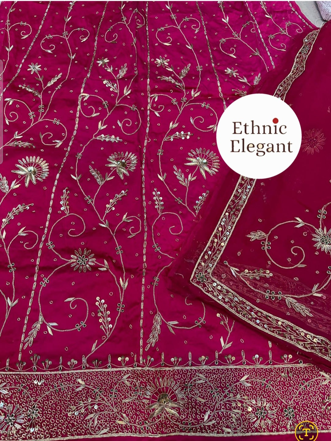 Bembar satin thakurji pure odhna heavy jardoji dabka work poshak