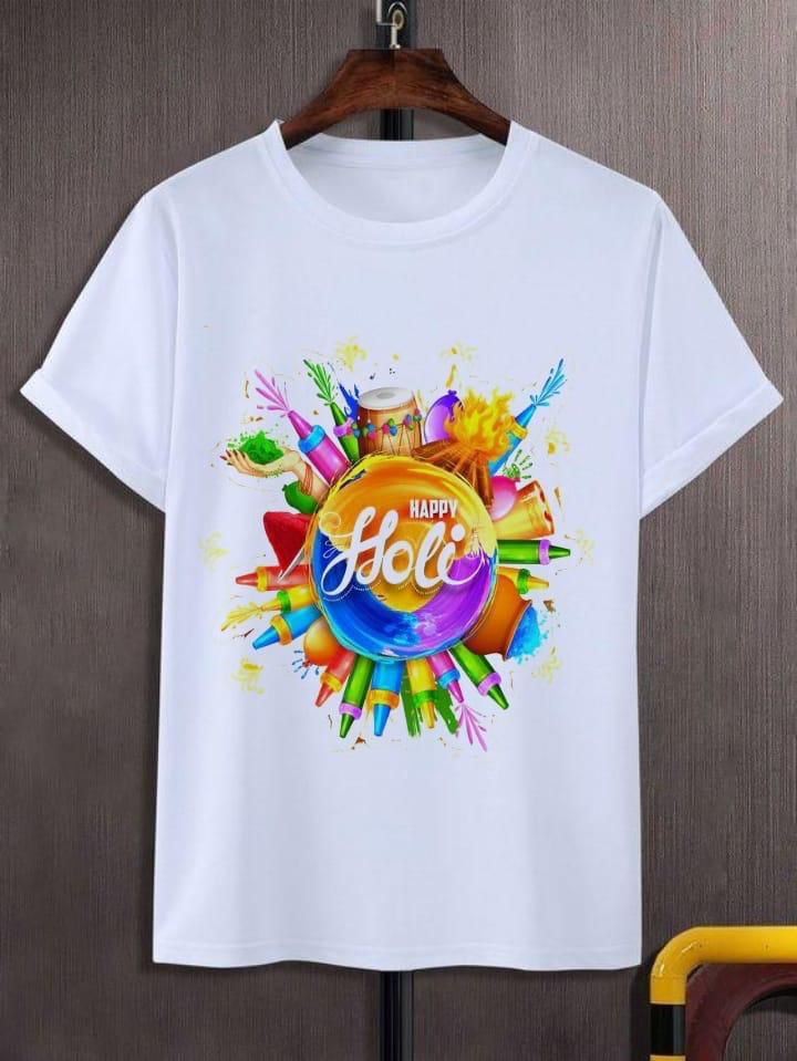 Trendy holi printed T shirt