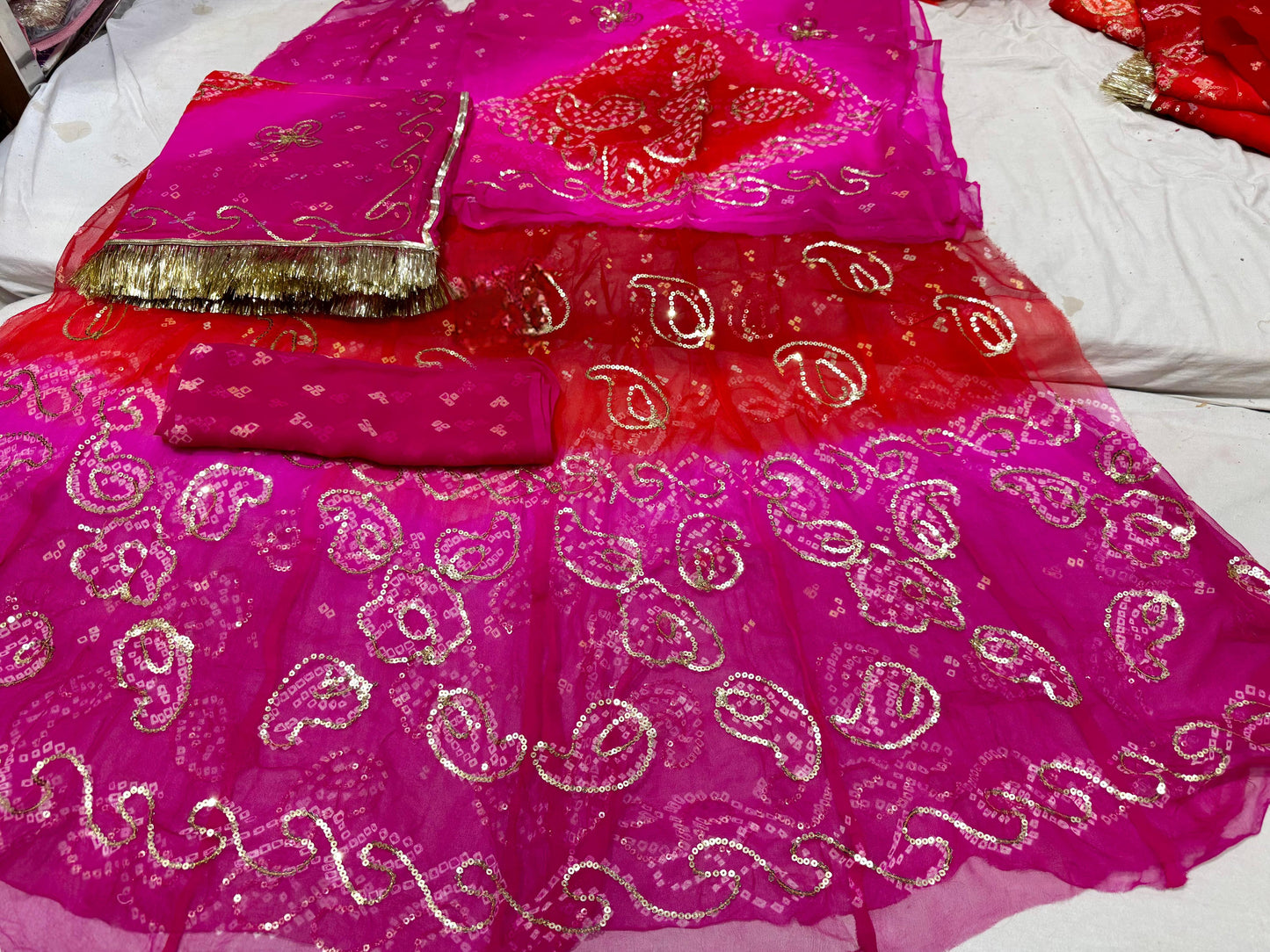 Thakurji pure Rai bandej Elegant poshak