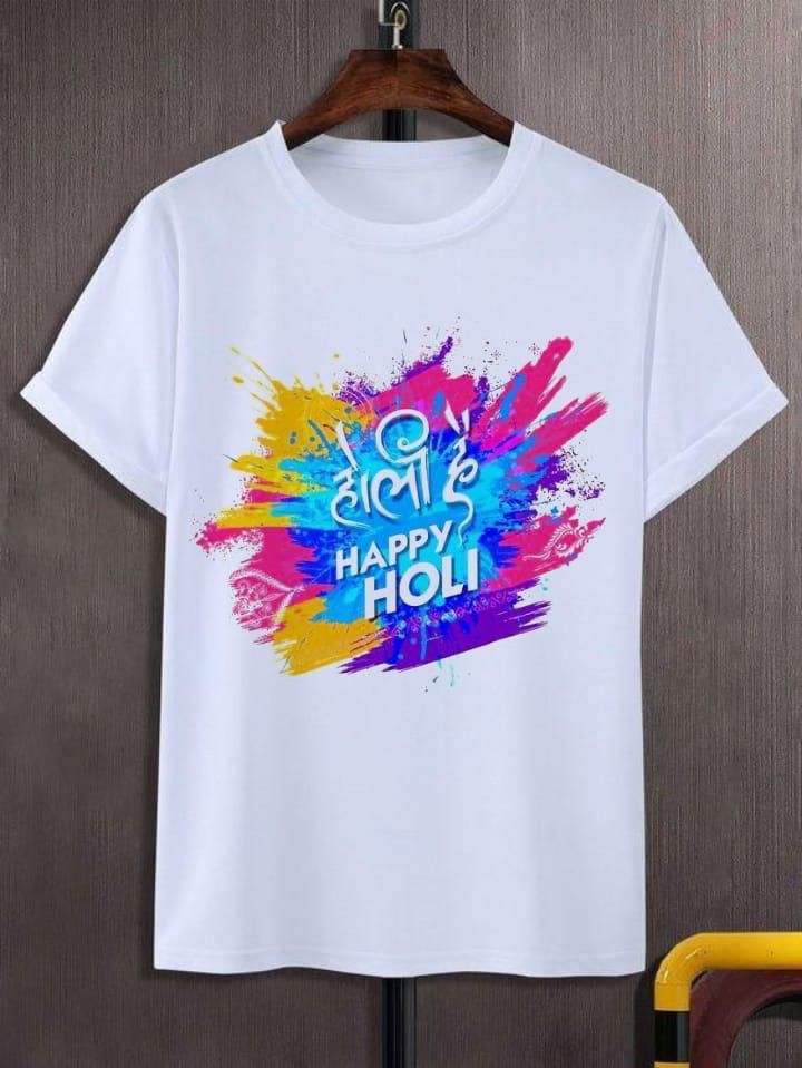 Trendy holi printed T shirt