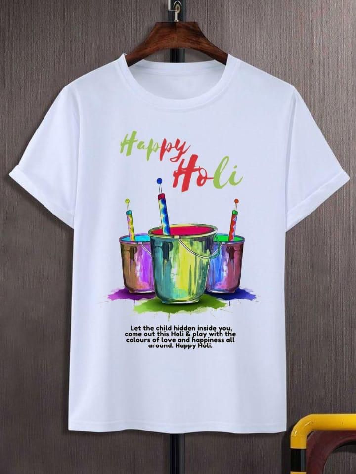 Trendy holi printed T shirt